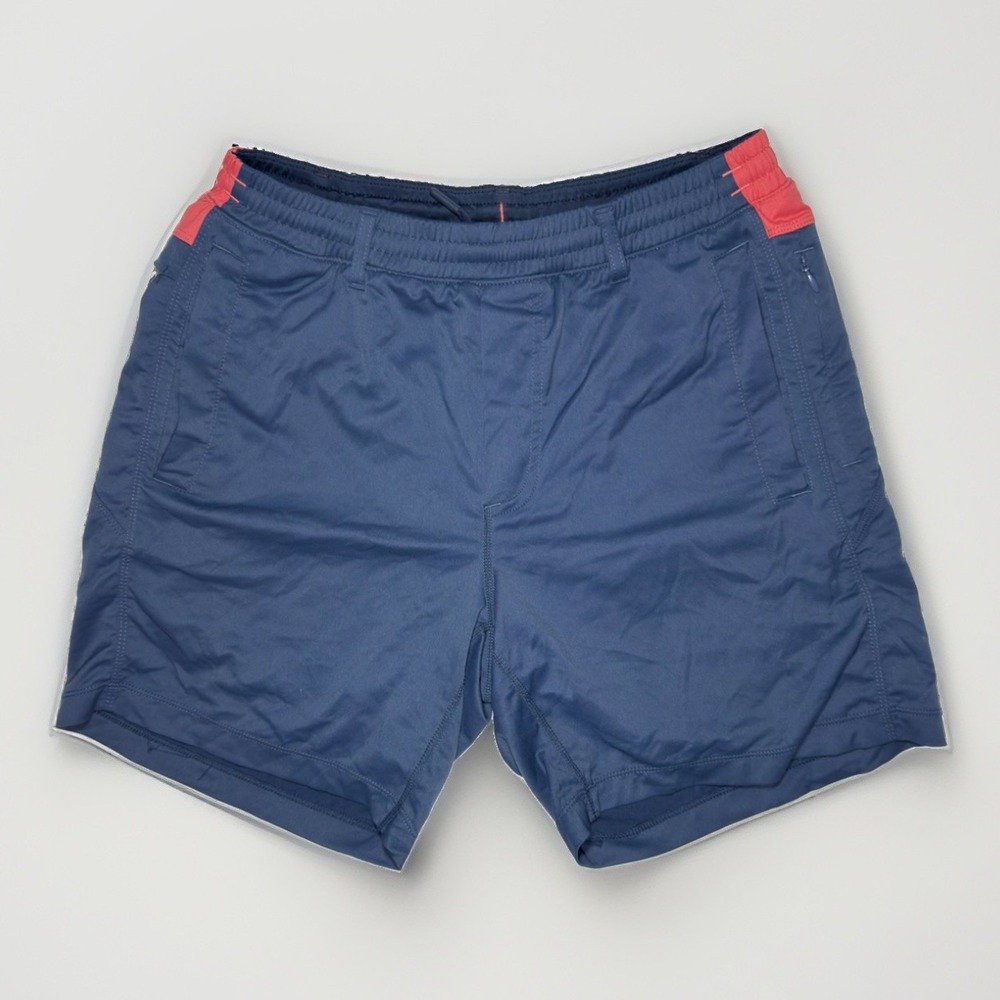 Bird Dogs Boom Classic Shorts Mens M Navy Blue Red Athletic Stretch